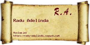 Radu Adelinda névjegykártya